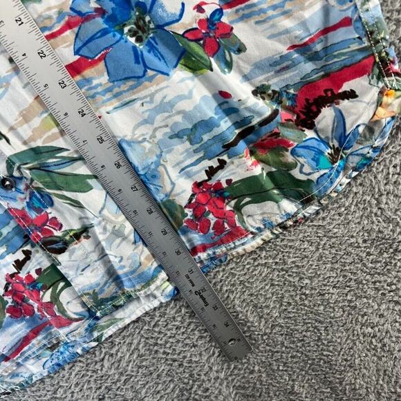 Tommy Bahama Hawaiian Shirt Men's XL Colorful Floral All Over Tencel Palm tree - Picture 3 of 10